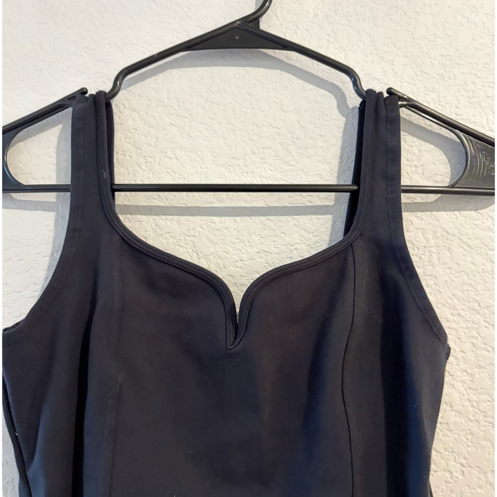 Abercrombie & Fitch Soft A&F Collection Notched Sweetheart Bodysuit Black SMALL - Picture 3 of 5